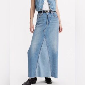 Levi's Blue Denim Maxi Skirt